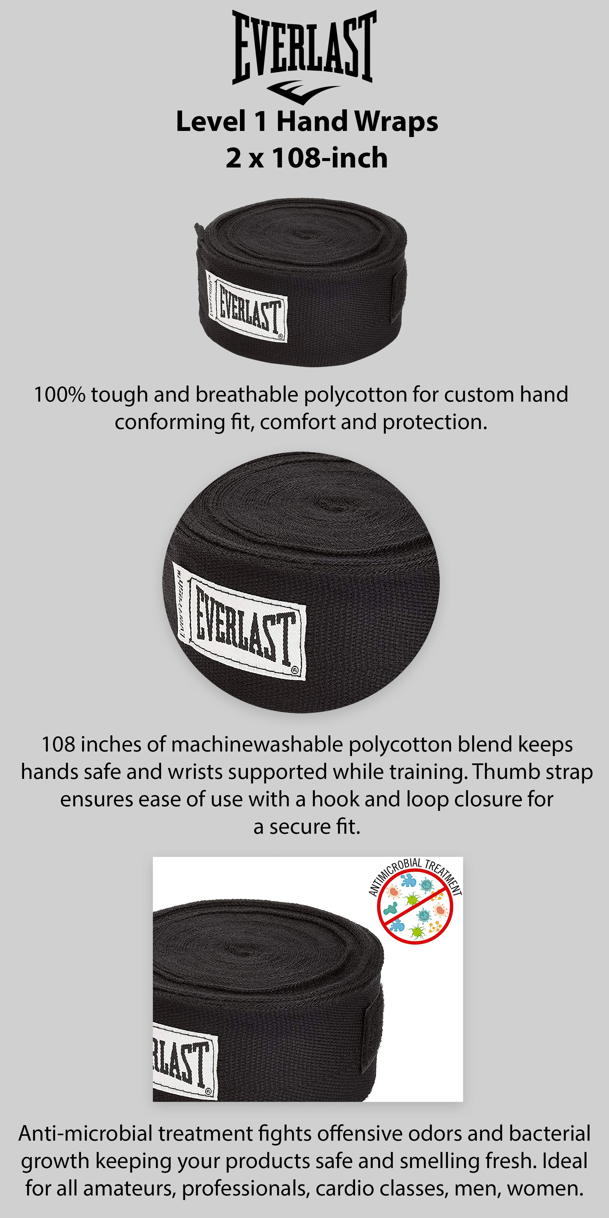 Level 1 Hand Wraps 2 x 108inch