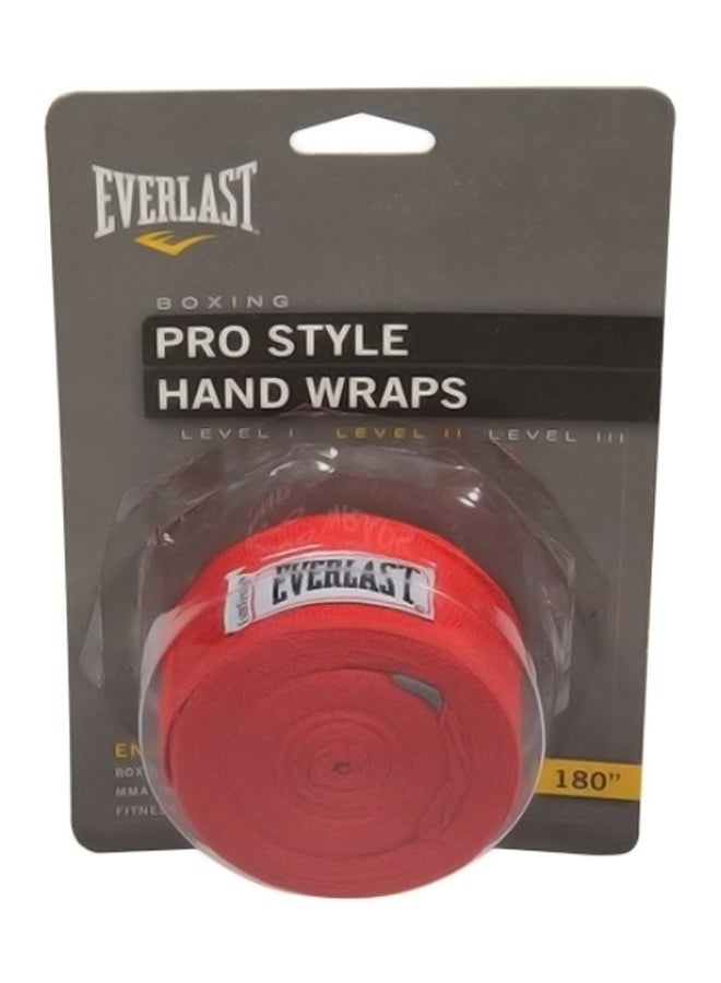 Level 2 Boxing Hand Wrap Red 180inch