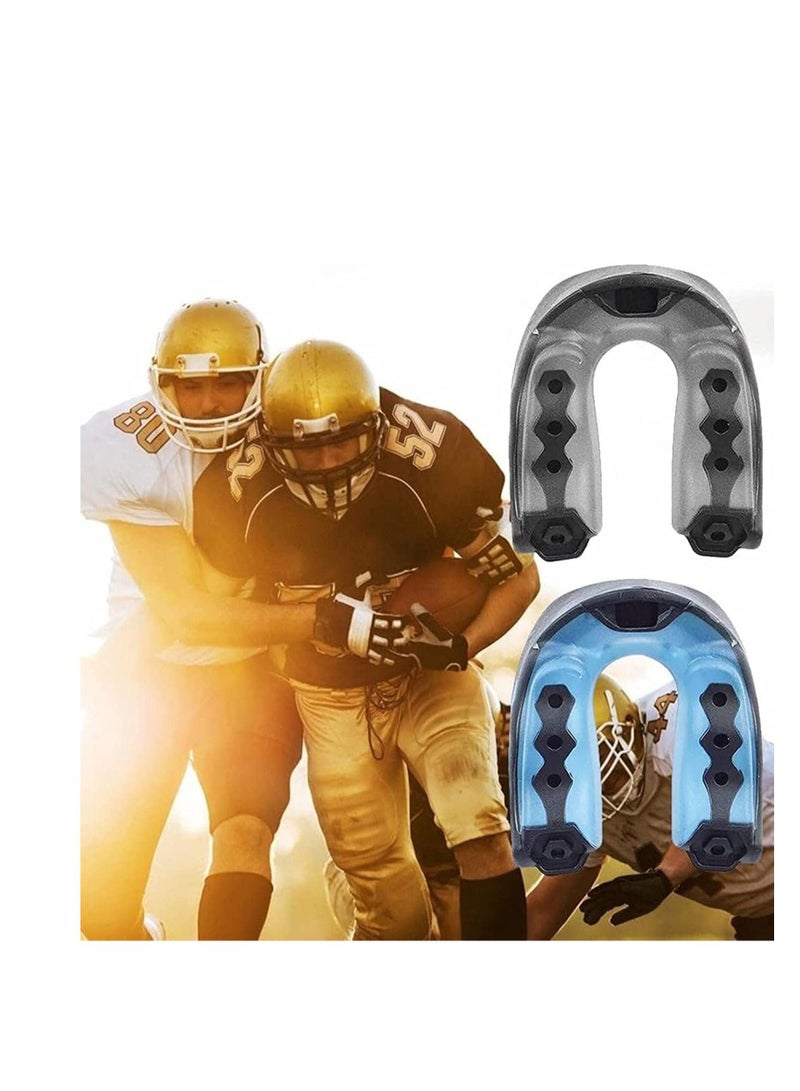 2Pcs Football Mouth Guard with Strap Soft Youth Mouth Guard Football Mouthpiece Professional Mouth Guard Sports for Boxing MMA Lacrosse Goggles Rugby  Basketball