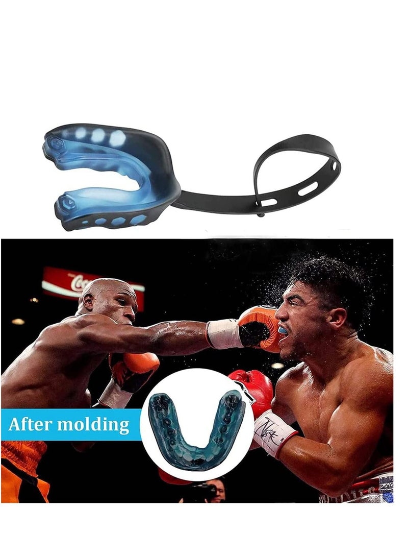 2Pcs Football Mouth Guard with Strap Soft Youth Mouth Guard Football Mouthpiece Professional Mouth Guard Sports for Boxing MMA Lacrosse Goggles Rugby  Basketball