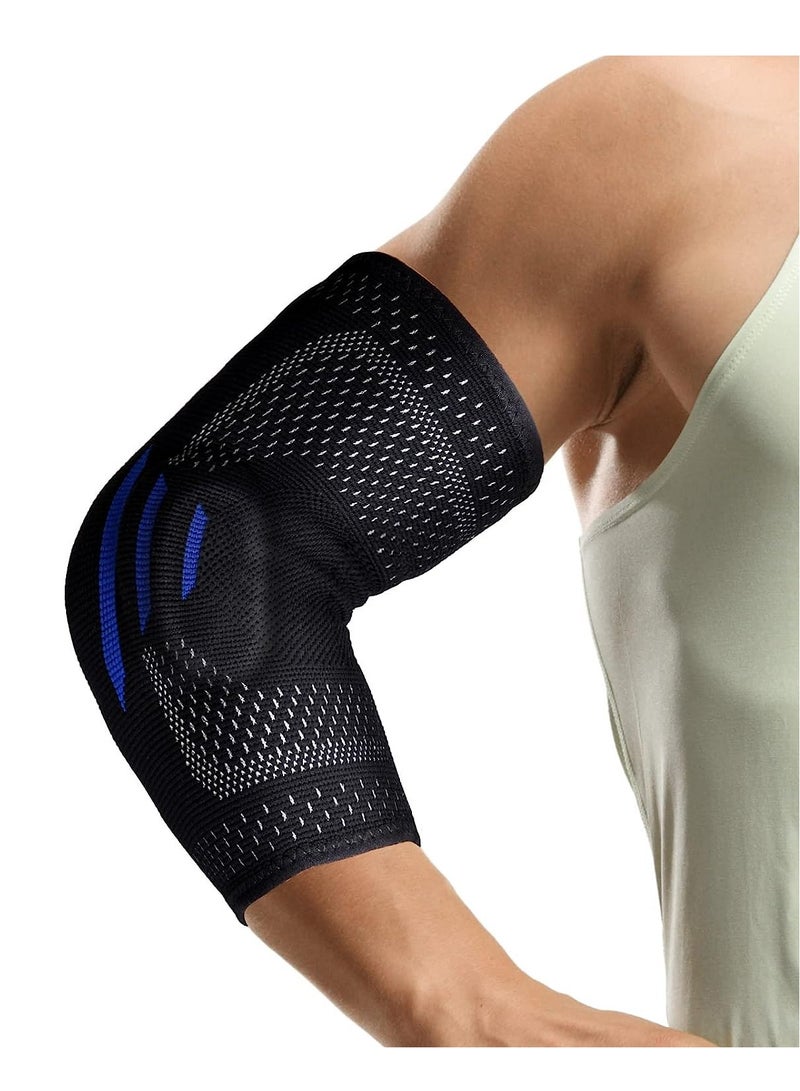 2 in 1 Tennis Elbow Brace for Men Women Compression Sleeve with Integrated Elbow Pads Breathable Tendonitis elbow Support Protector for Sports Golfer's Elbow Arthritis Treatment Reduce Joint Pain (S)