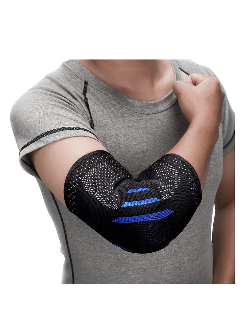 2 in 1 Tennis Elbow Brace for Men Women Compression Sleeve with Integrated Pads Breathable Tendonitis elbow Support Protector Sports Golfer's Arthritis Treatment Reduce Joint Pain (S)