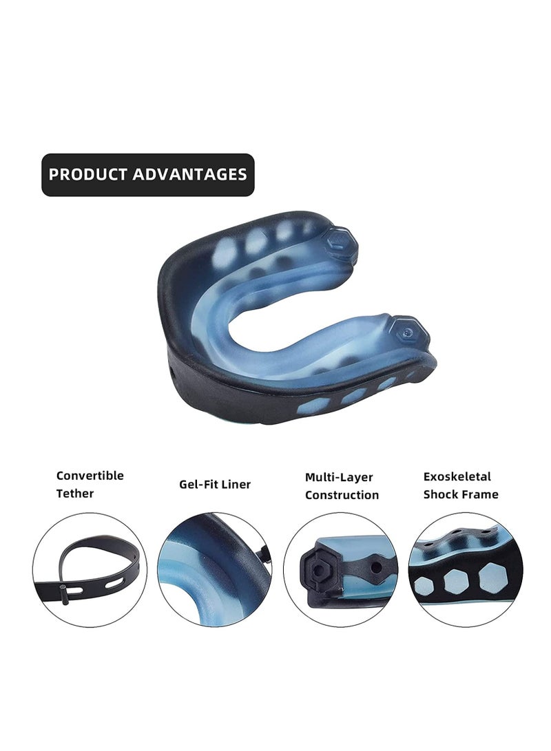 4Pcs Mouth Guard Athletic Mouth Guards Trimmable Mouthguard Mouthguard for Boxing, MMA, Rugby, Muay Thai, Hockey, Judo, Karate Martial Arts and All Contact Sports