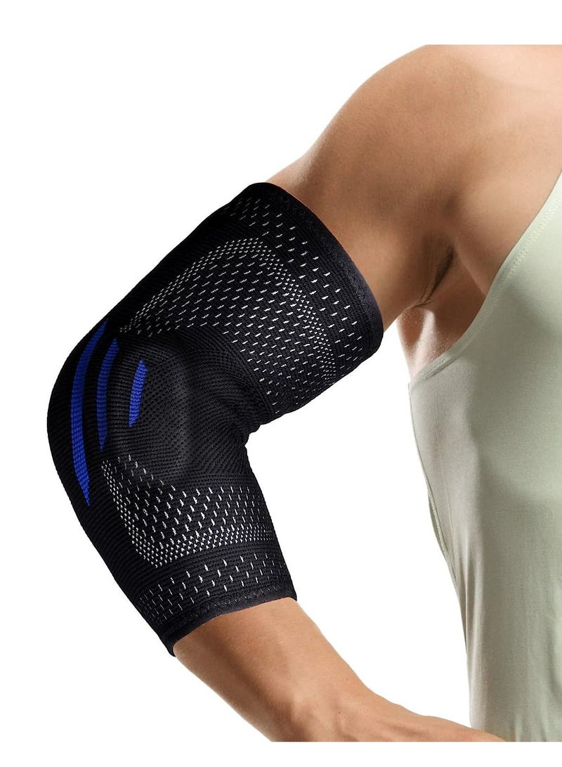 2 in 1 Tennis Elbow Brace for Men Women Compression Sleeve with Integrated Pads Breathable Tendonitis elbow Support Protector Sports Golfer's Arthritis Treatment Reduce Joint Pain (M)