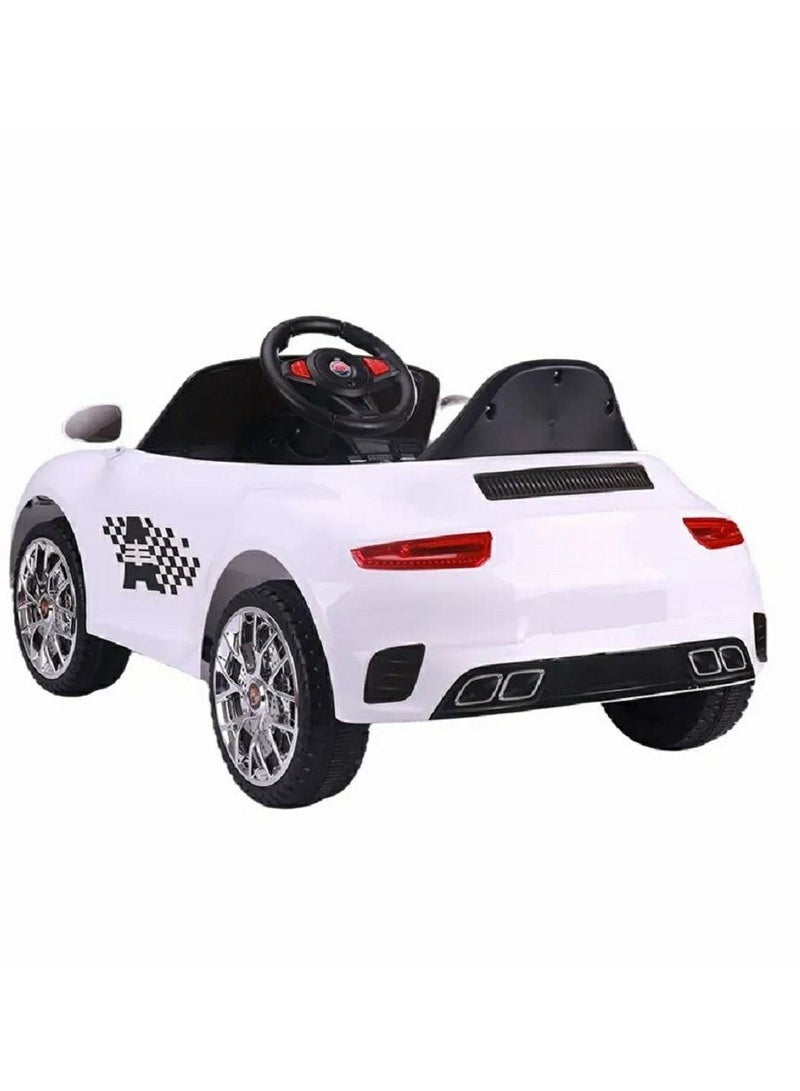 RBWTOYS - Ride On Car Kids Ride On 2Wheel Car Remote Control Dual motor, S2988 (WHITE) 104X53.5X56CM