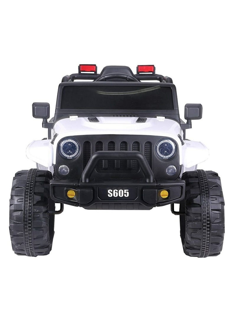 RBWTOYS - Power Electric 4wheel Motorcar for kids Ride S605 (WHITE) 120x64x47cm.