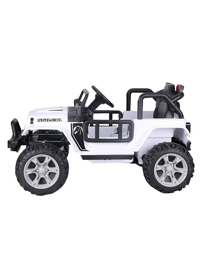 RBWTOYS - Power Electric 4wheel Motorcar for kids Ride S605 (WHITE) 120x64x47cm.