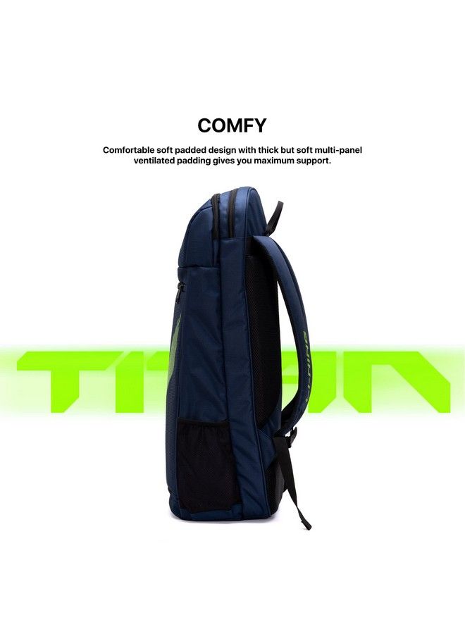 Titan Polyester Badminton Back Pack (Navy)