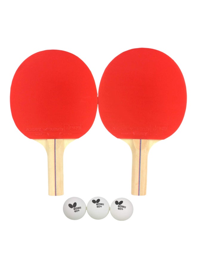 2-Piece Rdj Player Ping Pong Paddle With Balls Set
