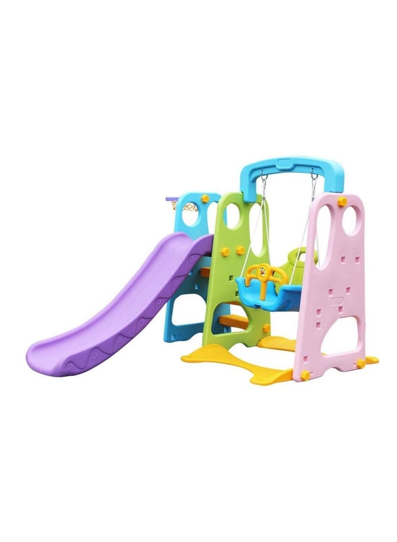 RBWTOYS  Baby indoor Toy Series 3 in 1 Swing, Slide Set with Basket Hoop. RW-16339.