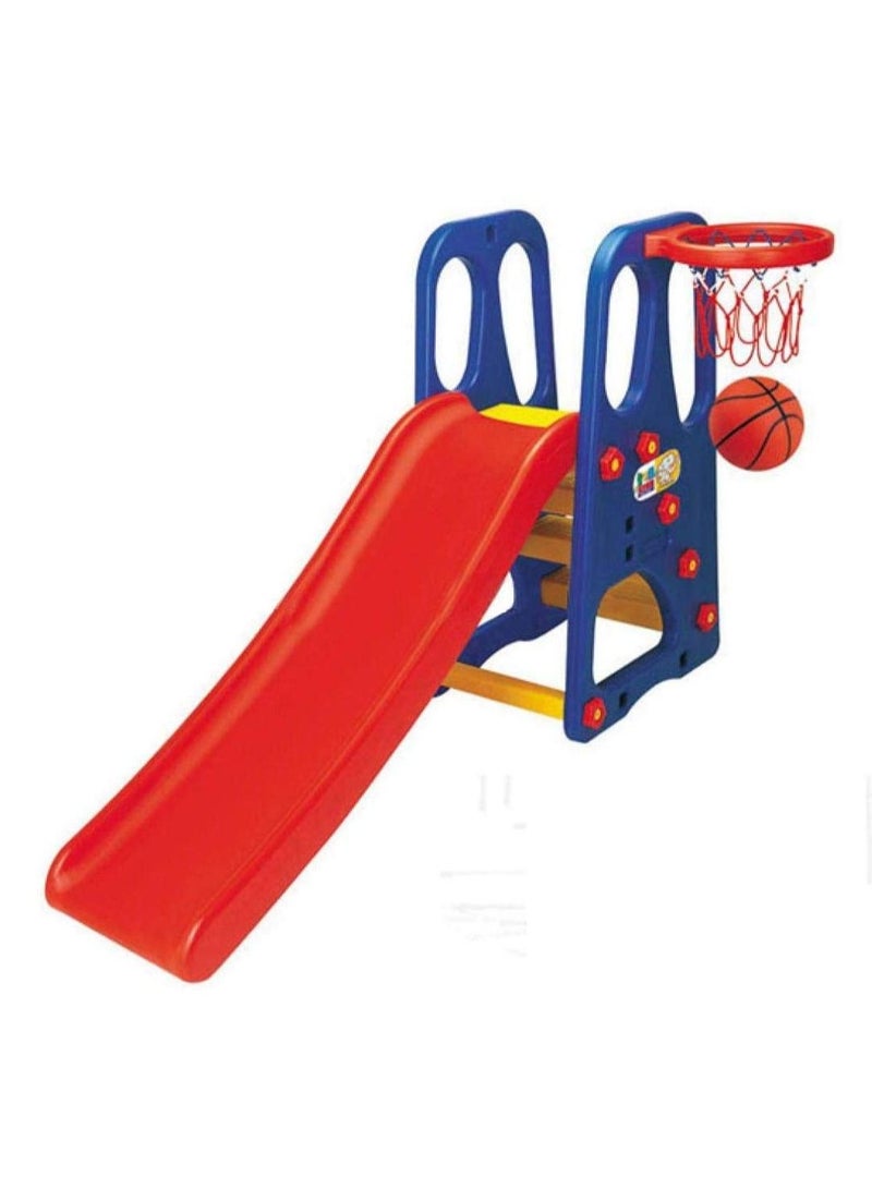 RBWTOYS  Plastic Baby Toy  2 in 1  Slide with Baskeet Hoop. RW-16343.