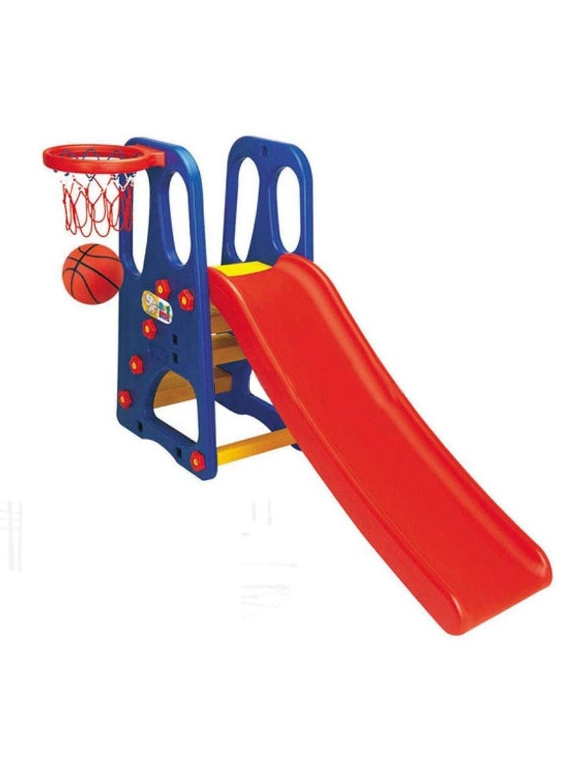 RBWTOYS  Plastic Baby Toy  2 in 1  Slide with Baskeet Hoop. RW-16343.