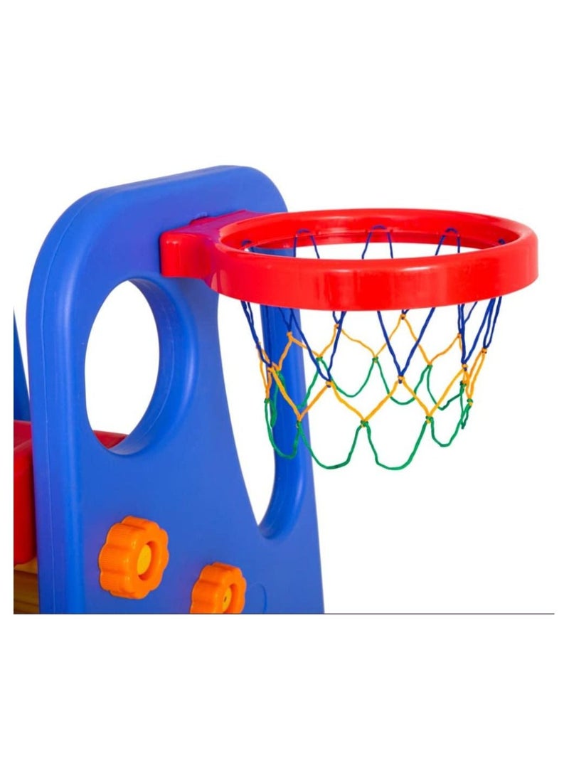 RBWTOYS  Plastic Baby Toy  2 in 1  Slide with Baskeet Hoop. RW-16343.