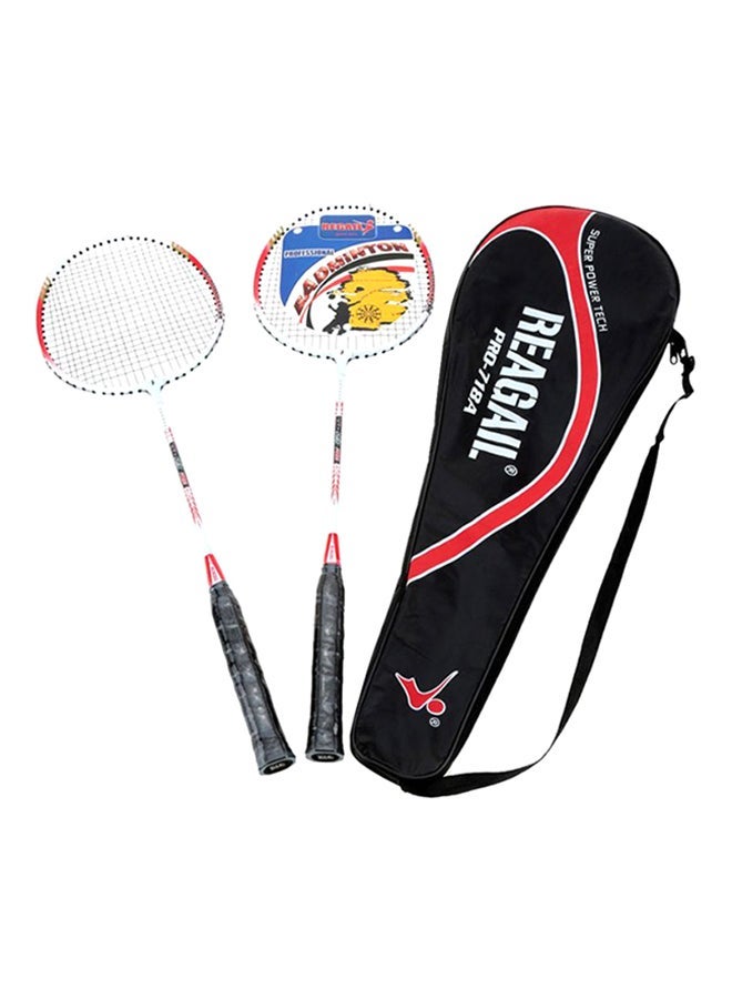 1 Pair Of Badminton Racket With Carry Bag 99grams