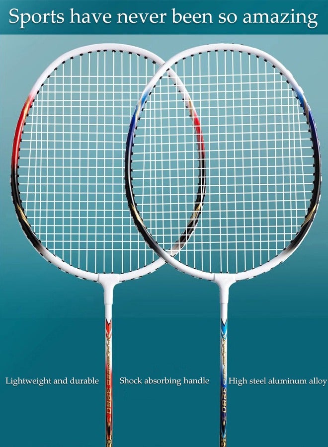 Badminton Rackets for Outdoor Backyard Games Including 2 Rackets and 3 Badminton Shuttlecocks Lightweight Badminton Racquets for Beginners