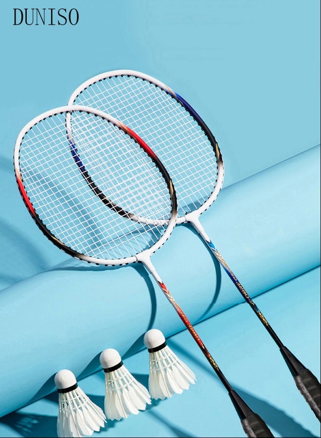 Badminton Rackets for Outdoor Backyard Games Including 2 Rackets and 3 Badminton Shuttlecocks Lightweight Badminton Racquets for Beginners