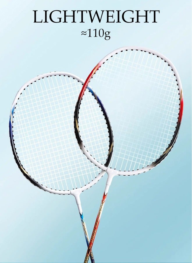 Badminton Rackets for Outdoor Backyard Games Including 2 Rackets and 3 Badminton Shuttlecocks Lightweight Badminton Racquets for Beginners