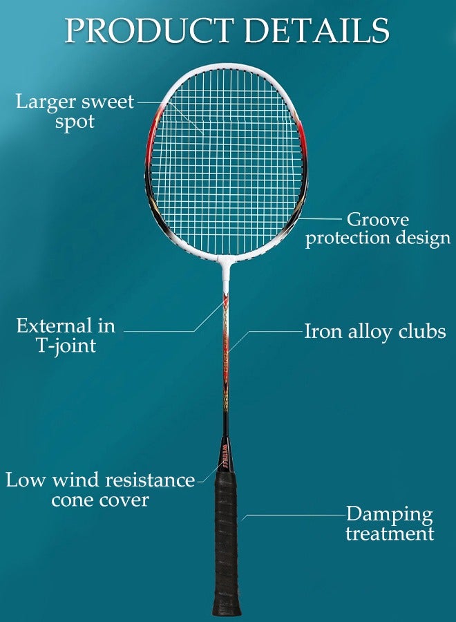 Badminton Rackets for Outdoor Backyard Games Including 2 Rackets and 3 Badminton Shuttlecocks Lightweight Badminton Racquets for Beginners