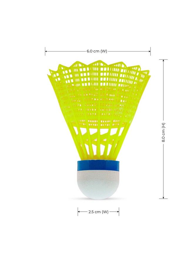 Swift X100 Nylon Shuttlecock (Yellowmedium Speed)