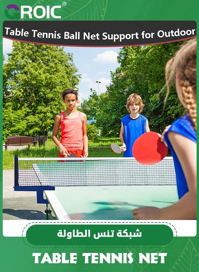 Collapsible Table Tennis Net Stes with 3Pcs 3-Star Ball, Professional Table Tennis Ping Pong Net Post Set Strength Screw Clamp with Net Clip Insert Can be clamped on Any Desktop Less Than 2