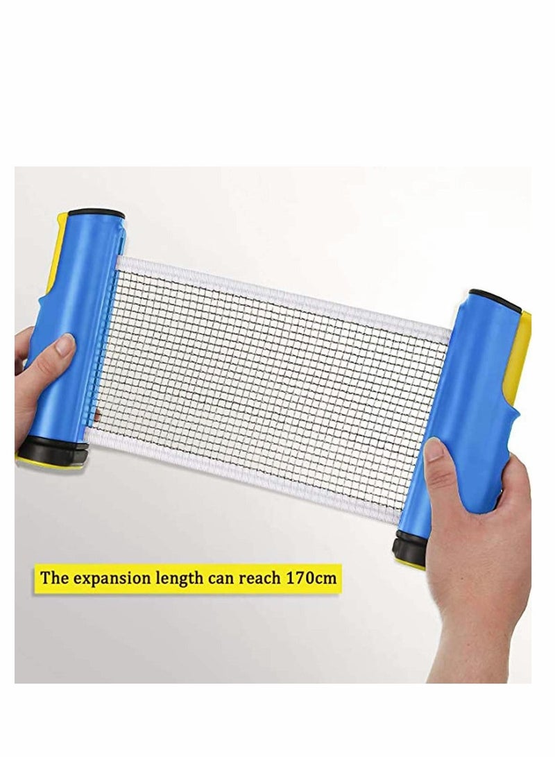 Retractable Table Tennis Net, Portable Telescopic Ping Pong Bracket for Any Adjustable Stand Post Indoor Outdoor Entertainment Accessories Office Desk Home Kitchen