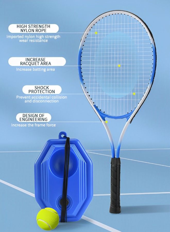 Adult Tennis Racket Set,Tennis Trainer with String Rebound Tennis,Beginner Tennis Training with Racket,Racket Bag, Tennis Trainer,Outdoor Sports Set