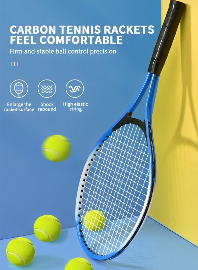 Adult Tennis Racket Set,Tennis Trainer with String Rebound Tennis,Beginner Tennis Training with Racket,Racket Bag, Tennis Trainer,Outdoor Sports Set