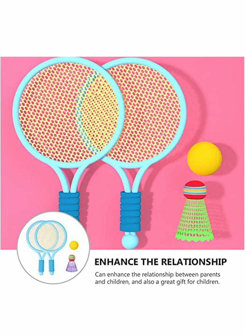 Tennis Racket Set for Children, Tennis Balls Badminton Balls Badminton Rackets Kids Set Outdoor Garden Game Set Outdoor Game Toys for Children