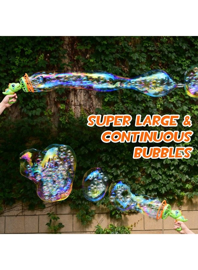 Kids Bubble Gun Machine For Toddlers 1 3 Big Bubble Wand Giant Bubble Blower Bubble Maker Fun Dinosaur Outside Outdoor Toys Birthday Gifts For Boys Age 4 8