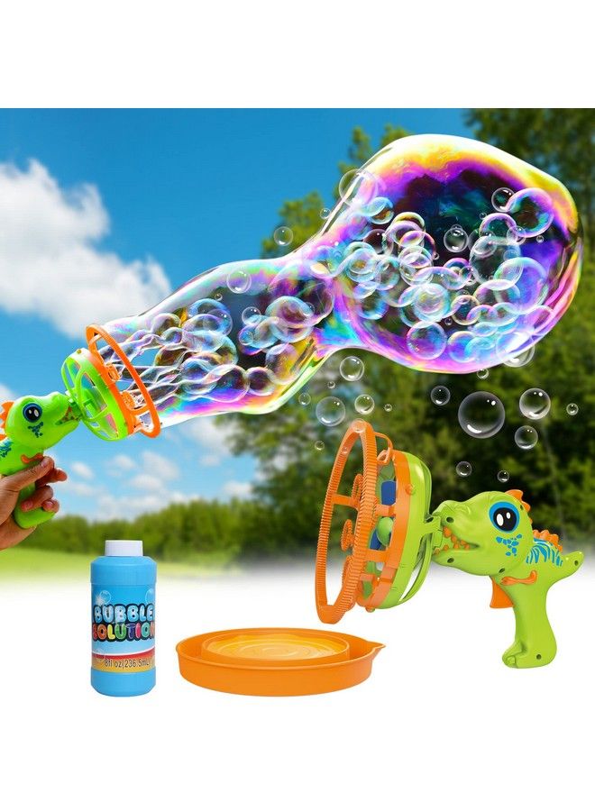 Kids Bubble Gun Machine For Toddlers 1 3 Big Bubble Wand Giant Bubble Blower Bubble Maker Fun Dinosaur Outside Outdoor Toys Birthday Gifts For Boys Age 4 8