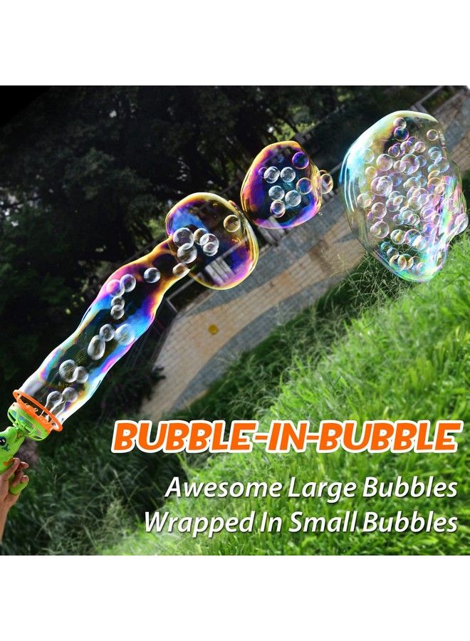 Kids Bubble Gun Machine For Toddlers 1 3 Big Bubble Wand Giant Bubble Blower Bubble Maker Fun Dinosaur Outside Outdoor Toys Birthday Gifts For Boys Age 4 8