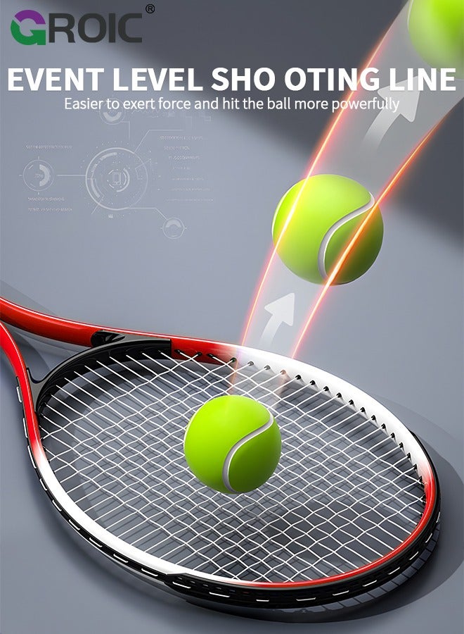 Adult Tennis Racket Set,Tennis Trainer with String Rebound Tennis,Beginner Tennis Training with Racket,Racket Bag, Tennis Trainer,Outdoor Sports Set