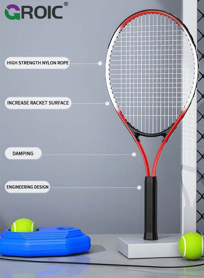 Adult Tennis Racket Set,Tennis Trainer with String Rebound Tennis,Beginner Tennis Training with Racket,Racket Bag, Tennis Trainer,Outdoor Sports Set