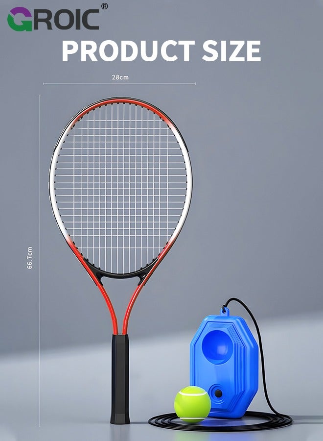 Adult Tennis Racket Set,Tennis Trainer with String Rebound Tennis,Beginner Tennis Training with Racket,Racket Bag, Tennis Trainer,Outdoor Sports Set