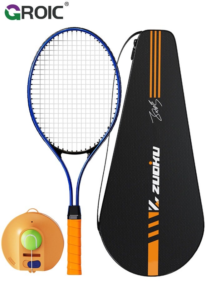 Adult Tennis Racket Set,Tennis Trainer with String Rebound Tennis,Beginner Tennis Training with Racket,Racket Bag, Tennis Trainer,Outdoor Sports Set