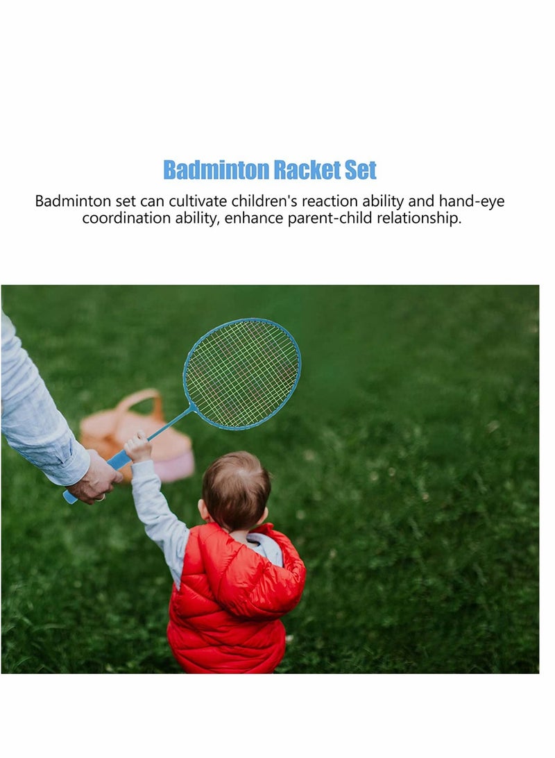 Badminton Racket Toys, Badminton Racquet Set Children Outdoor Sport Game with Balls and Carrying Bag for Beginner Players Indoor Outdoor 1 Set