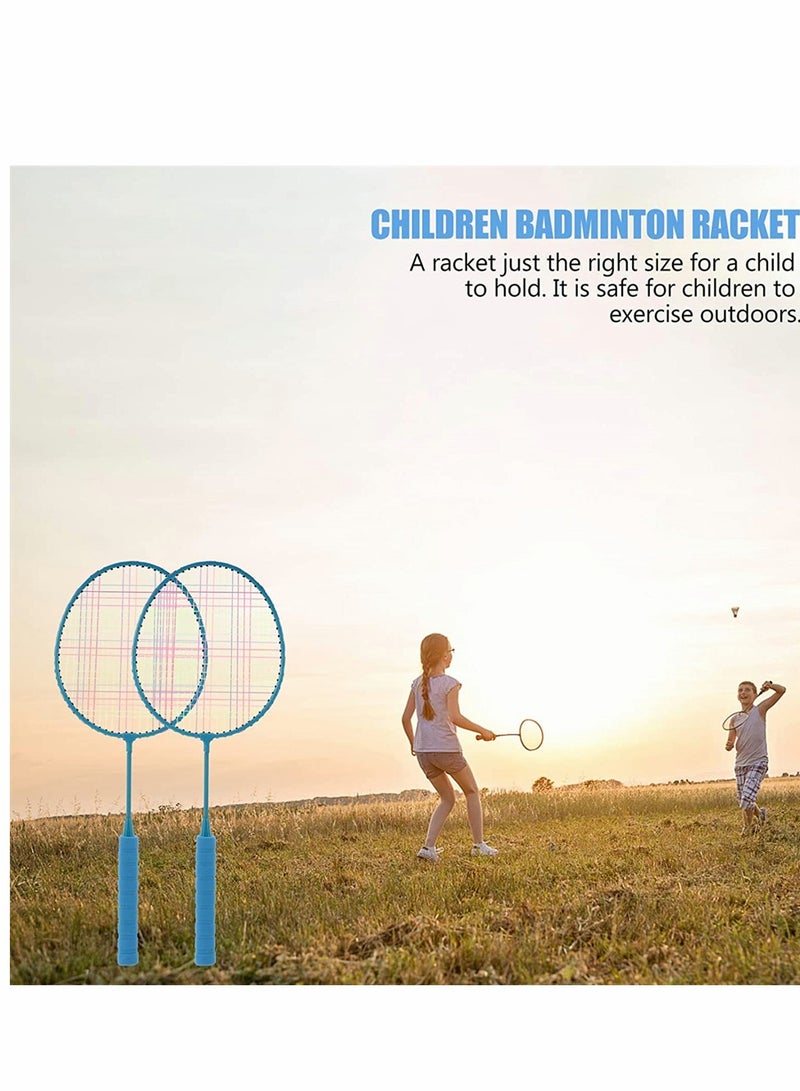 Badminton Racket Toys, Badminton Racquet Set Children Outdoor Sport Game with Balls and Carrying Bag for Beginner Players Indoor Outdoor 1 Set