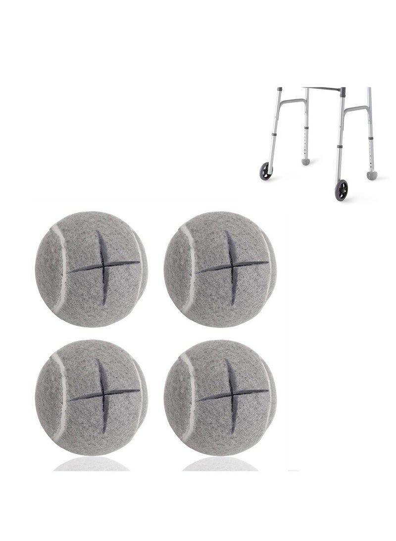 Precut Walker Tennis Balls, 4 Pcs Universal Glide Accessories for Seniors Fit Most Walkers,for Furniture Legs and Floor Protection