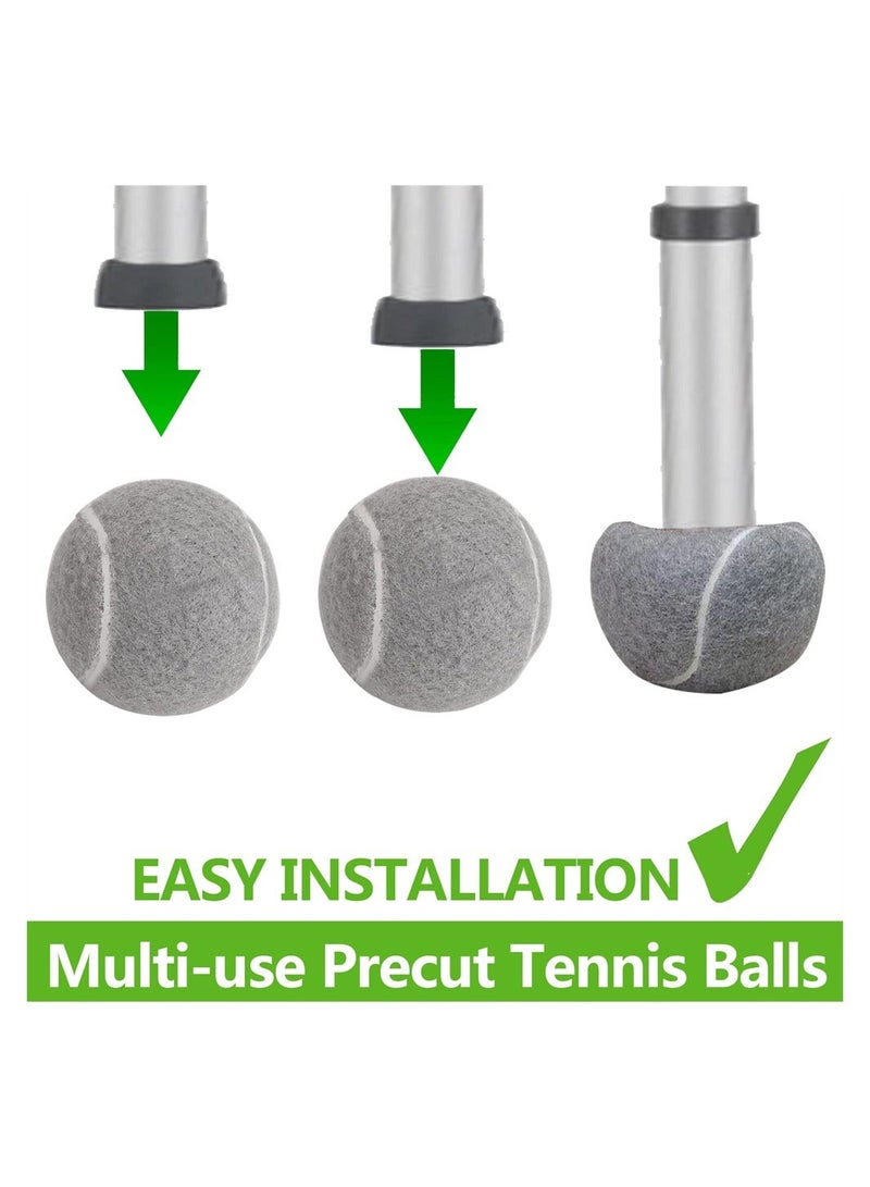 Precut Walker Tennis Balls, 4 Pcs Universal Glide Accessories for Seniors Fit Most Walkers,for Furniture Legs and Floor Protection