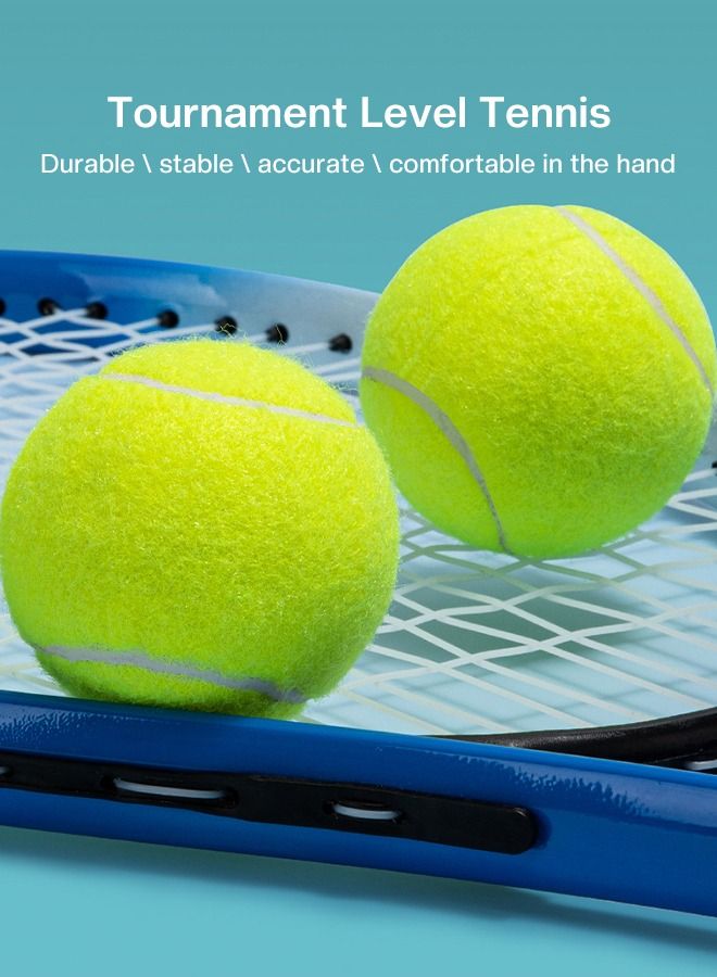 5-PCs Tennis Trainer Rebound Ball Set, Tennis Practice Trainer Gear Tennis Training Equipment Kit with 1 Trainer Base 4 Elastic Ropes & 4 Balls for Beginners, Kids, Adults