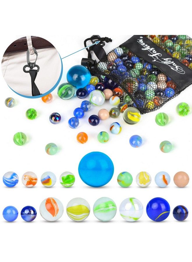 66 Pcs Glass Marbles 3 Sizes Assorted Colors Round Marbles Toy Variety Of Patterns Marbles Bulk For Kids Marble Games Diy And Home Decoration