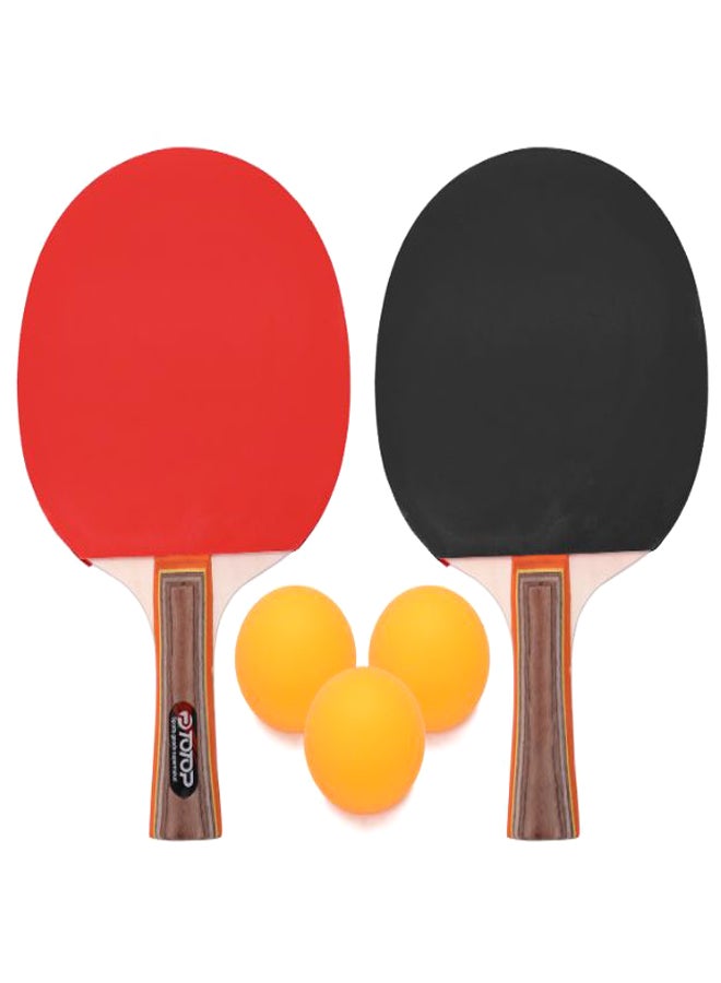 4-Piece Table Tennis Racket And Balls Set 30.0x20.0x5.0cm