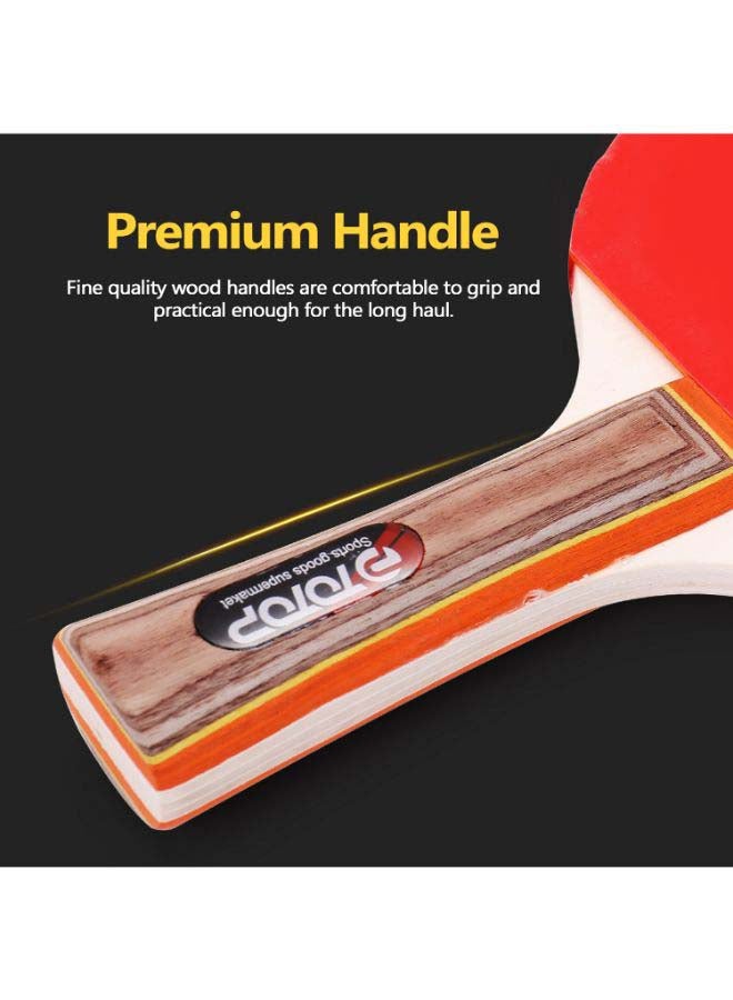 4-Piece Table Tennis Racket And Balls Set 30.0x20.0x5.0cm