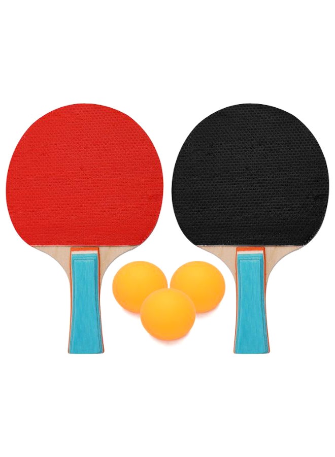 4-Piece Table Tennis Racket And Balls Set 25.0x20.0x3.0cm