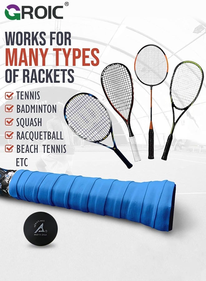 1 Pack Squash Racket Set for Adults, 27 Inch Squash Racket Tennis Racket for Beginner and Professional with 1 Squash Balls,  1 Vibration Damper, 1 Handles Grips, 1 Tennis Bag