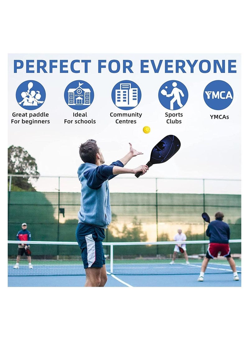 Pickleball Paddles Pickleball Set of 4 Premium Wood Pickleball Paddles Pickleball Rackets