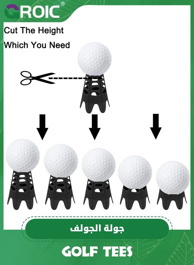 20Pcs Plastic Golf Tees, Golf Simulator Tees for Home, Outdoor Indoor Golf Tees Simulator Practice Training, Golf Mat Tees for Turf and Driving Range, Pack of 10 Tall & 10 Small