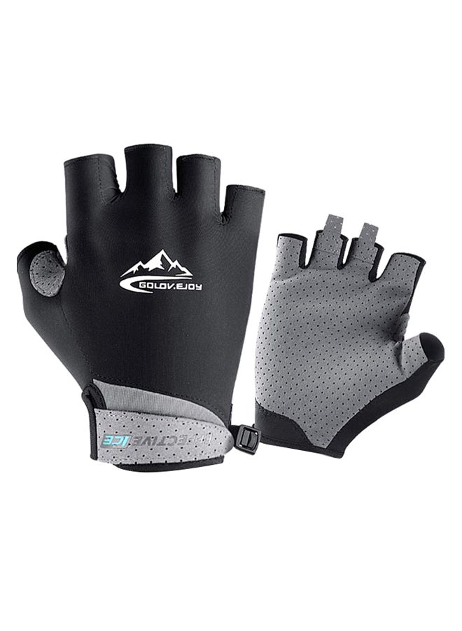 Pair Of Protective Half Finger Golf Glove XL