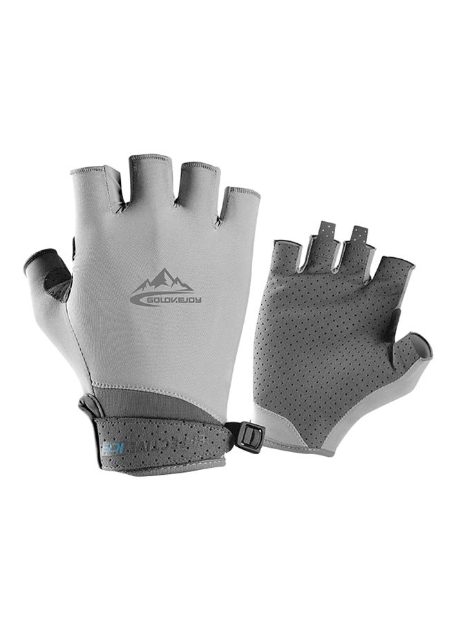 Pair Of Protective Half Finger Golf Glove S
