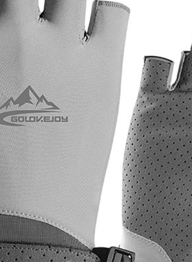 Pair Of Protective Half Finger Golf Glove S